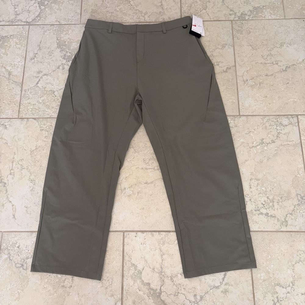 Nike Dri-Fit 24.7 Loose Straight Golf Pants 36x32 Mens Olive Green Stretch UPF40